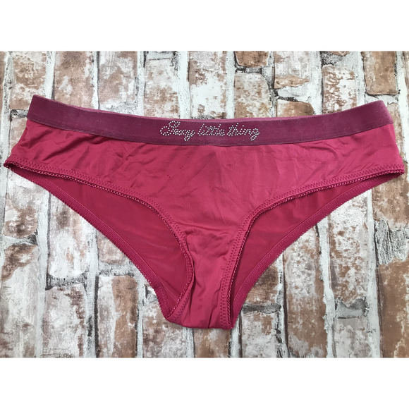 Vintage 2007 VS Sexy Little Things Smooth Microfiber Bling Hipster Panty Size M - Picture 2 of 11